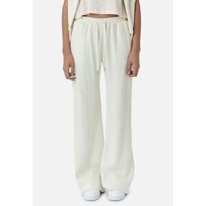 John Elliott Cotton Corduroy Cropped Sweatpants in Basalt Small New